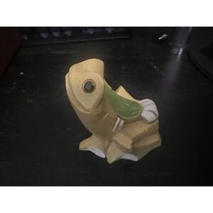 Vintage Artesania Rinconada Uruguay Green Tree Frog, Retired. Artist Signed,